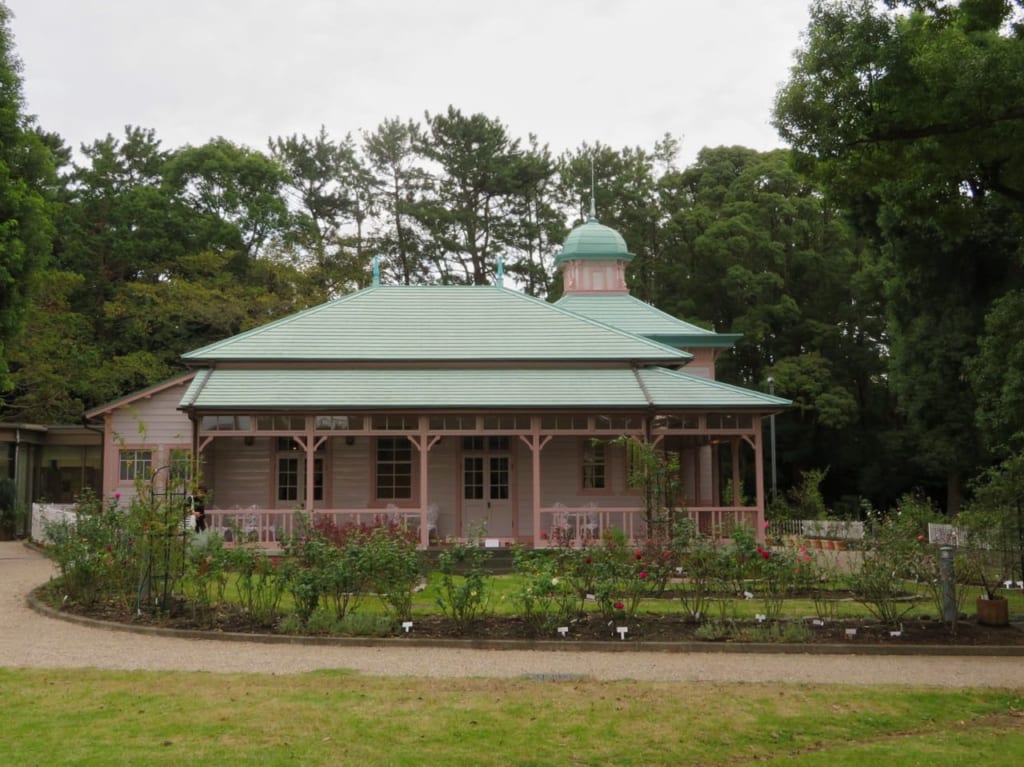 秋のばらフェスタが開催される八幡山の洋館