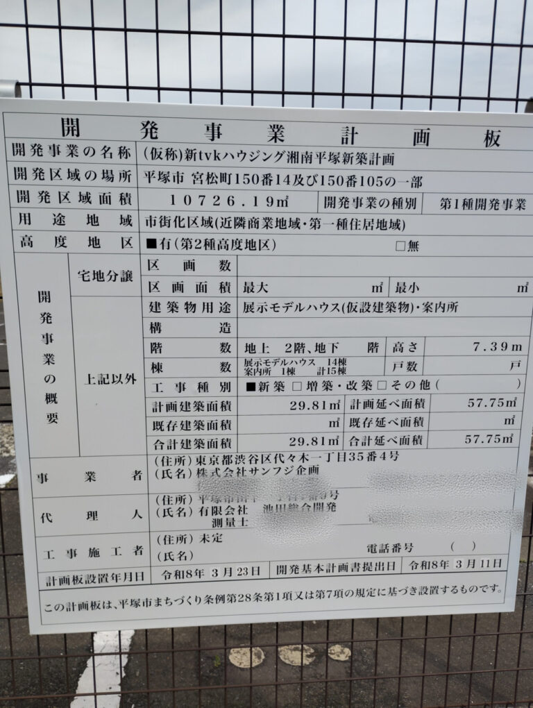 【平塚市】済生会湘南平塚病院横に住宅展示場計画。モデルハウス14棟の建築計画が判明 | 号外NET 平塚市・大磯町