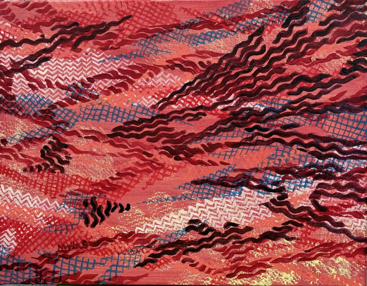 鈴木憲子さんのアクリル画